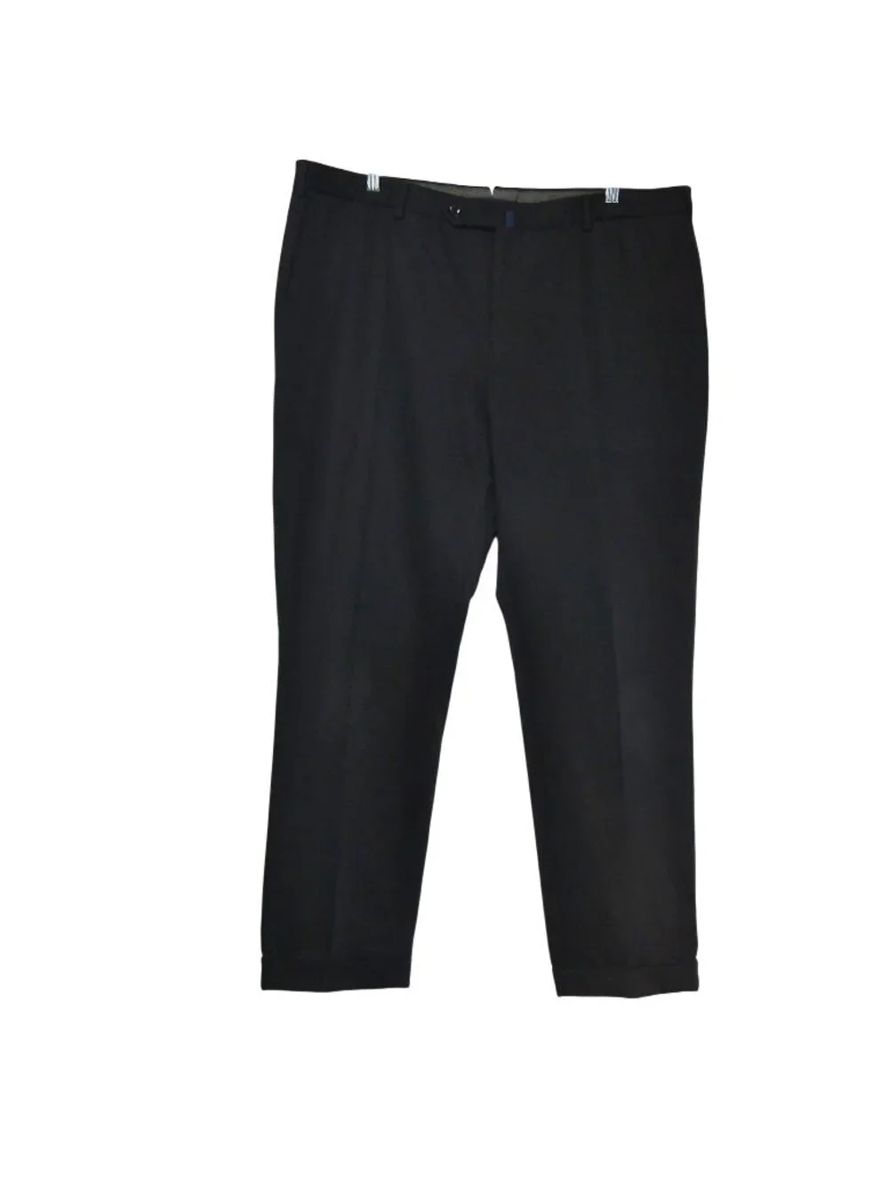 INCOTEX  Black Quiet Luxury 100% Cotton Chino Pants Italy IT 60 Waist 41 Cuffed